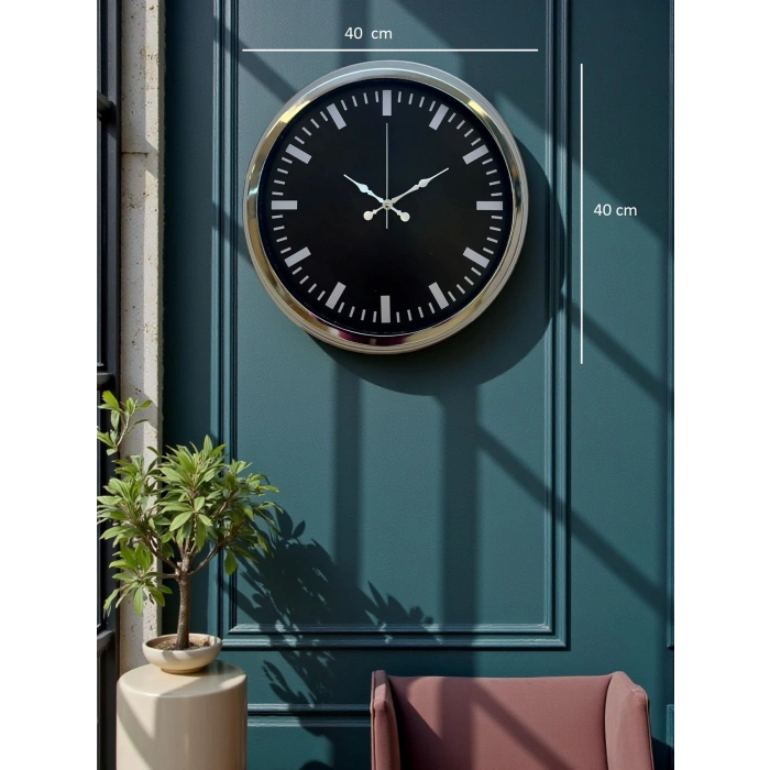 Mey İthalat® Elegance 40 Cm Metal Dekoratif Duvar Saati