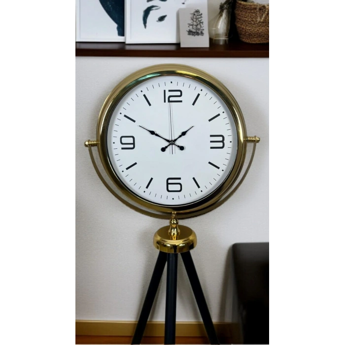 Mey İthalat® Elegance Gold Tripod Ayaklı Saat