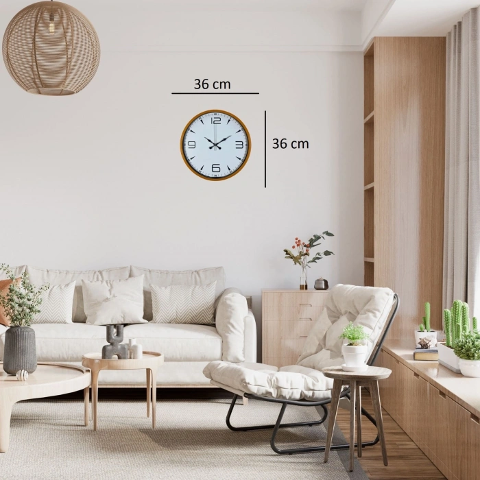 Mey İthalat® Energy Turuncu 36 Cm Duvar Saati