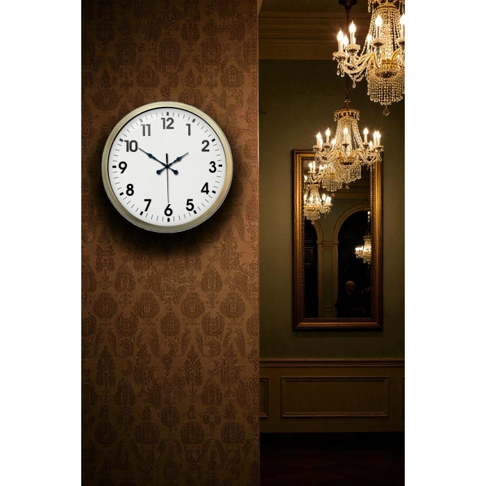 Mey İthalat® Eskitme Standart 40 Cm Metal Klasik Duvar Saati