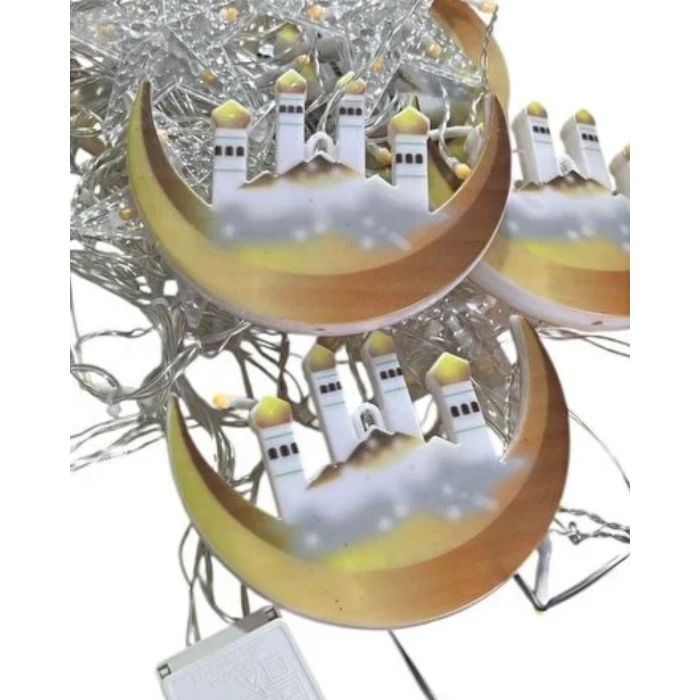 Mey İthalat® Ev İçi Ramazan LED Aydınlatma Saçağı 3 Metre Şık Tasarım