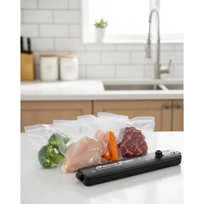 Mey İthalat® Ev Kullanımı İçin Güçlü Gıda Vakumlama ve Paketleme Makinesi