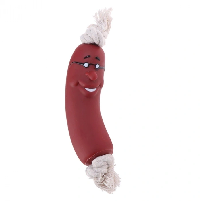 Mey İthalat®  Evcil Hayvanlar İçin Eğitici 4 Adet Sevimli Oyuncak Sosis