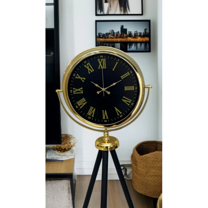 Mey İthalat® Gold Asalet Tripod Ayaklı Saat