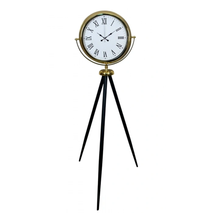 Mey İthalat® Gold Roma Rakamlı Lüks Tripod Ayaklı Saat