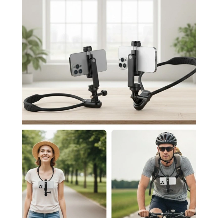 Mey İthalat® Hızlı Tak Çıkar Özellikli Boyun Askılı Telefon Sabitleyici