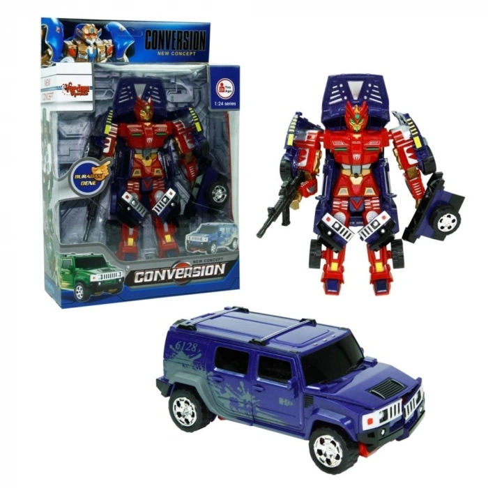 Mey İthalat® HW-899-1-2-5 KUT. DÖNÜŞEBİLEN ROBOT JEEP 1:24 -VRD