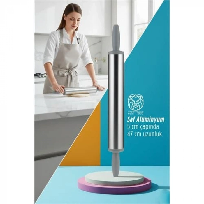 Mey İthalat®  Isabella Series - Profesyonel P6061 Alüminyum Saf Kaplama 47 cm Şef Merdanesi