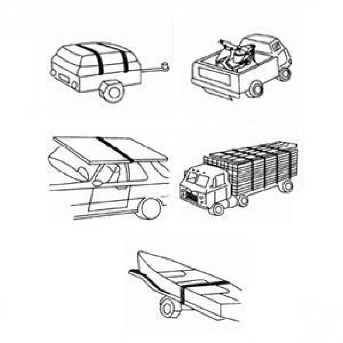 Mey İthalat® Jun Kaung 00106 Cırcırlı Oto Yük Bandı 700 Kg