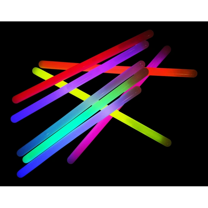 Mey İthalat® Karanlıkta Parlayan Fosforlu Glow  Kalın Çubuk 30 cm 1 Adet