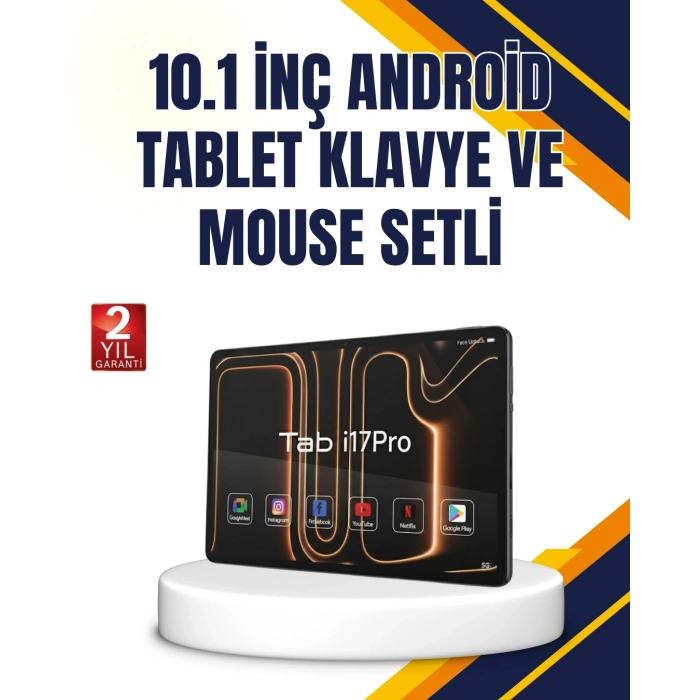 Mey İthalat® Klavye Kalem Mouse Dahil Android Tablet Uzun Pil Ömürlü