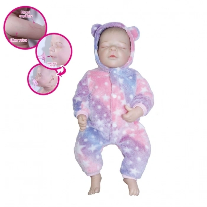 Mey İthalat® KNG-901-3,5902-1,4 KUTULU 43CM GERÇEKÇİ BEBEK -VRD