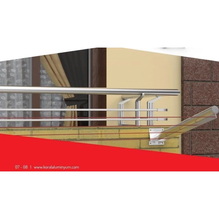 Mey İthalat® Koral Duvara Montaj Çamaşır Askılığı