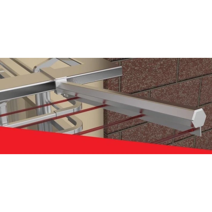 Mey İthalat® Koral Profil Alüminyum Balkon Çamaşır Kurutmalığı 60x25