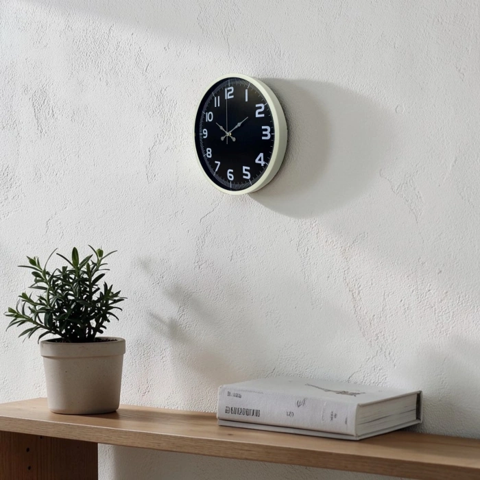 Mey İthalat® Krem 36 Cm Standart Duvar Saati