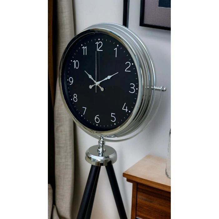 Mey İthalat® Krom Zarif Tripod Ayaklı Saat