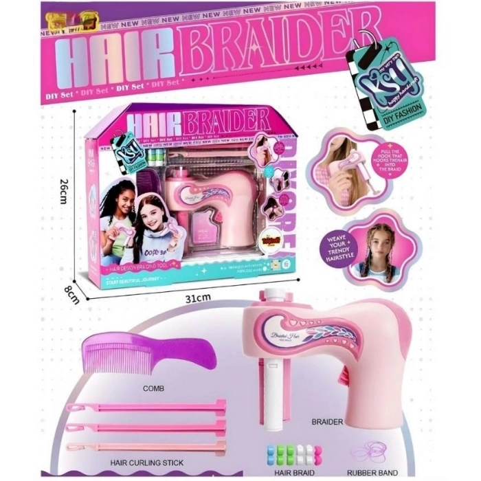 Mey İthalat® KSY892 DIY SAÇ ÖRME MAKİNASI FULL-TYC