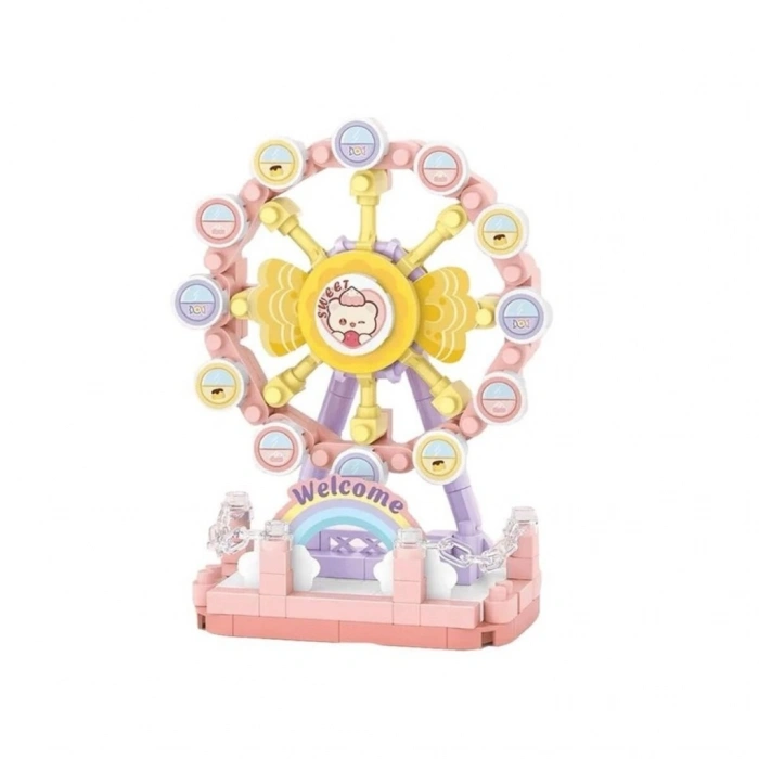 Mey İthalat® LZ-8631 DÖNME DOLAP 140 PARÇA BLOCK OYUNCAK MİNİ POŞET