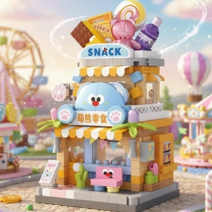 Mey İthalat® LZ-8868 ATIŞTIRMALIK DÜKKANI 410 PARÇA BLOCK OYUNCAK