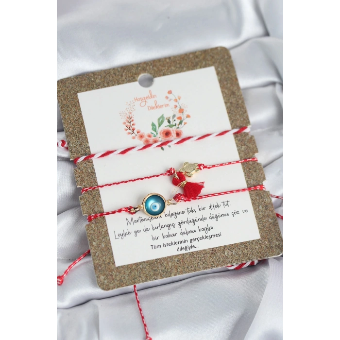 Mey İthalat® Marteniçka Bileklik 3lü Püsküllü ve Nazarlı Model