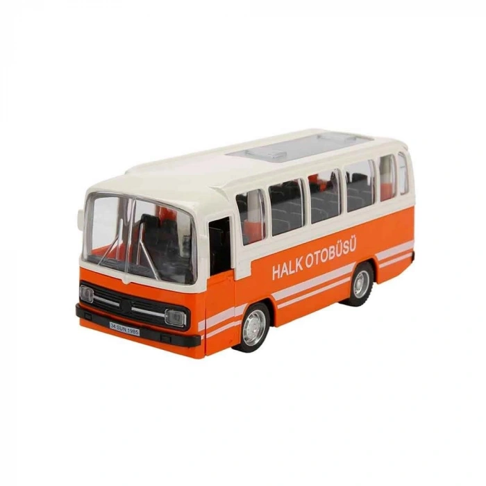 Mey İthalat® Maxx Wheels Sesli ve Işıklı Nostaljik Halk Otobüsü 15 cm. 1 Adet Fiyatıdır