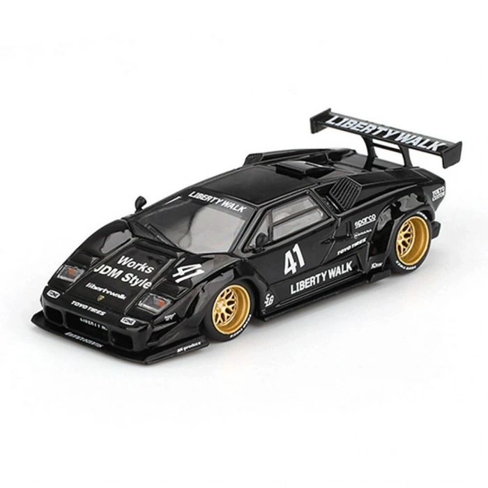 Mey İthalat® Mini GT 1/64 Lamborghini Countach LB-WORKS Black Blister Paket