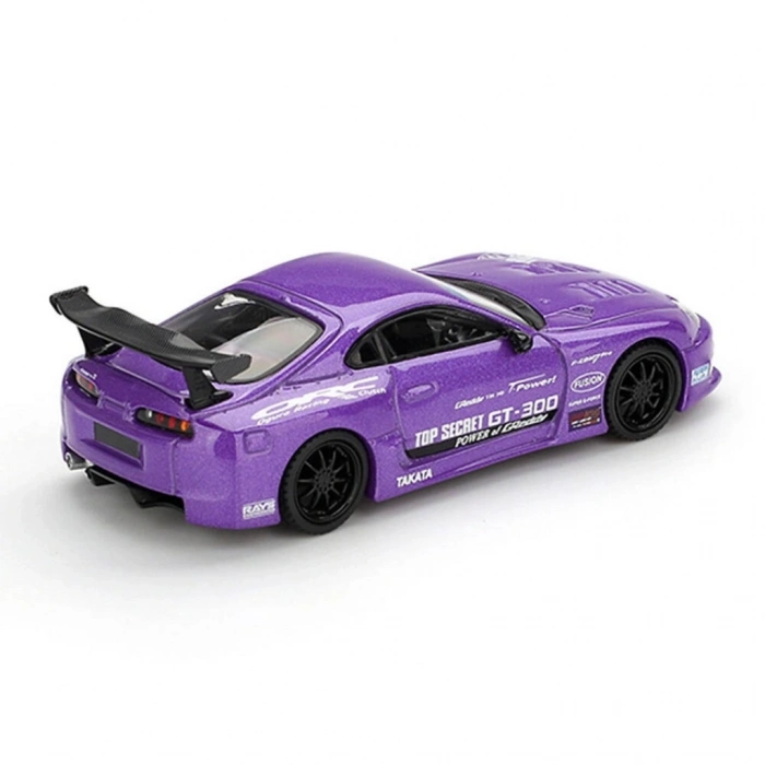Mey İthalat® Mini GT 1/64 Toyota Supra (A80) Top Secret GT-300 Top Secret Purple Blister Paket