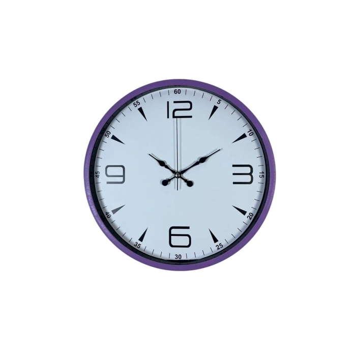 Mey İthalat® Mor Standart 36 Cm Duvar Saati