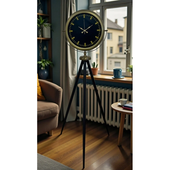 Mey İthalat® Nostalji Şık Tasarım Tripod Ayaklı Saat