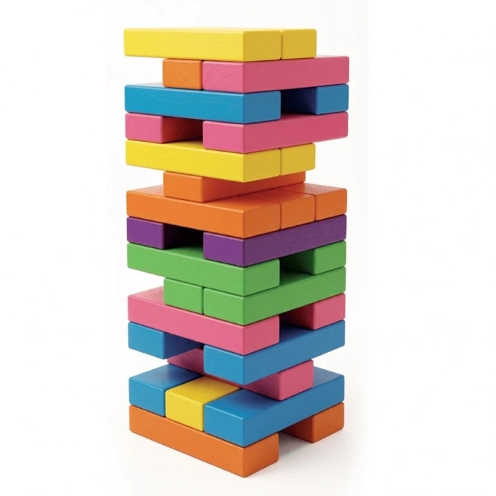 Mey İthalat® ONY-415 KUTUDA AHŞAP RENKLİ DENGE OYUNU