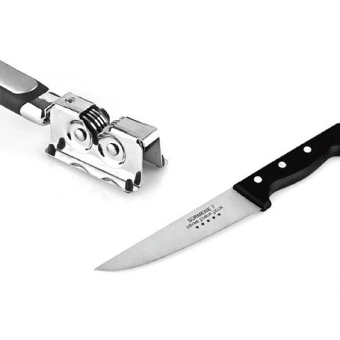 Mey İthalat®  Paslanmaz Çelik Kolay Bıçak Bileme Keskinleştirme Aleti Aparatı