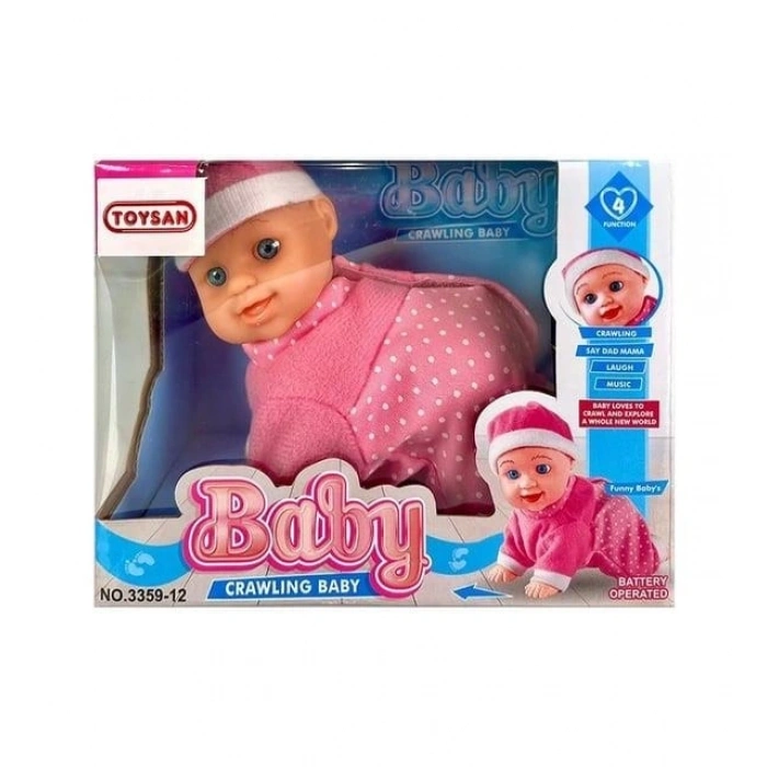 Mey İthalat® PİLLİ EMEKLEYEN SESLİ BEBEK