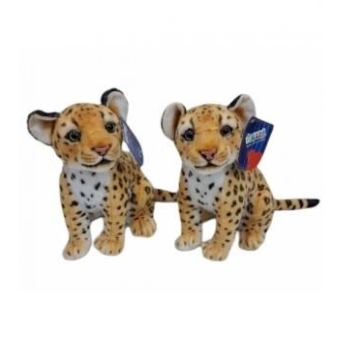 Mey İthalat® PL50134 25 CM OTURAN KÜÇÜK KAHVERENGİ LEOPAR-HLY