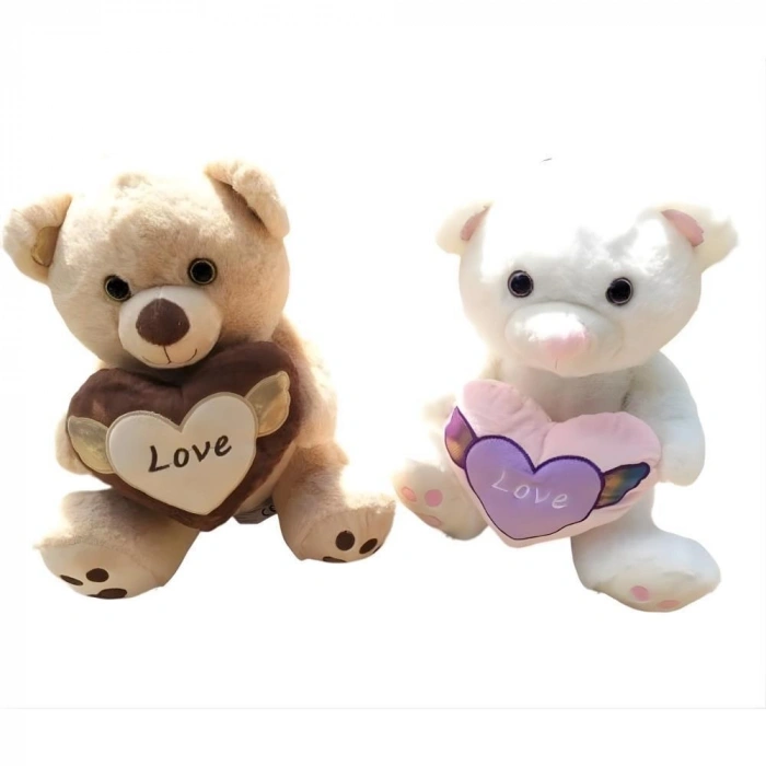 Mey İthalat® PL62908 40 CM MELEK KALPLİ AYI-HLY