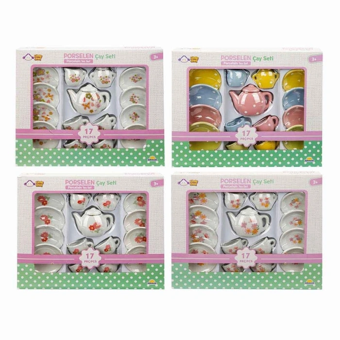 Mey İthalat® Porselen Çay Takımı 17 Parça 1 adet