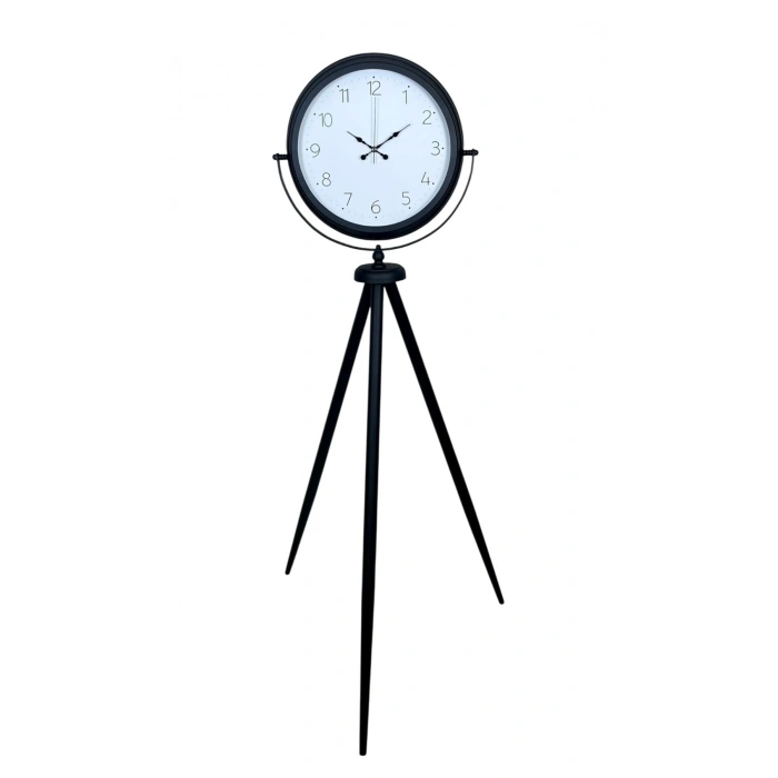 Mey İthalat® Pure Black Tripod Ayaklı Saat