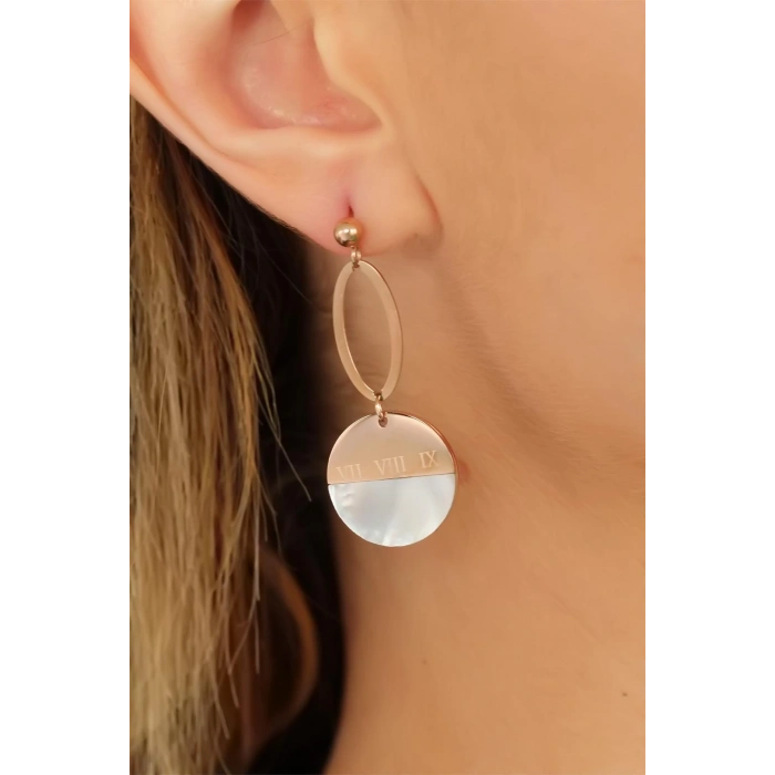 Mey İthalat® Rose Renk Bayan Küpe