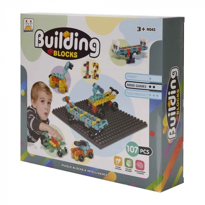 Mey İthalat® S00004843 BLOK BUİLDİNG ŞEKİLLİ YAPIM BLOKLARI 107