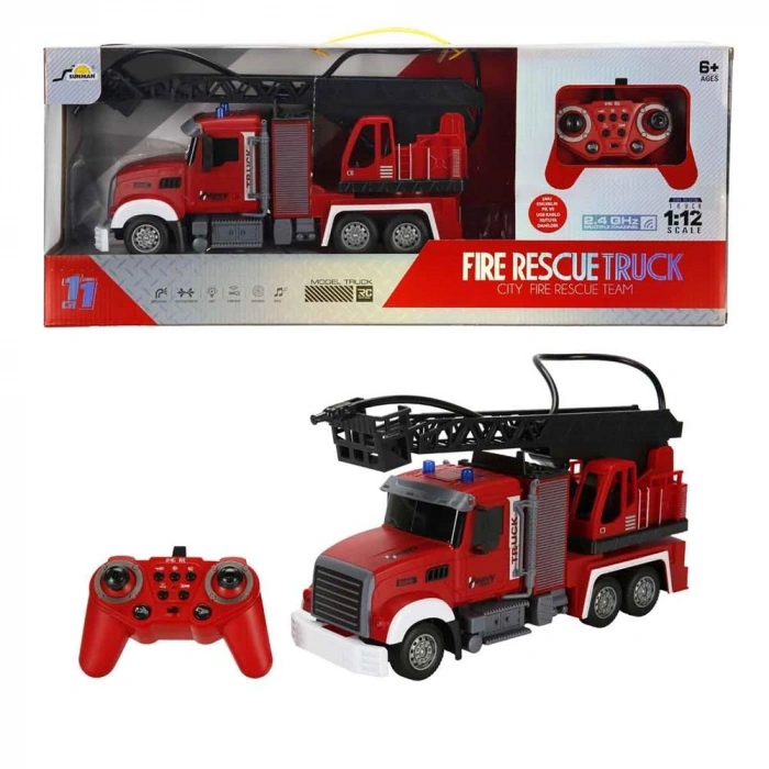 Mey İthalat® S00005092 U/K İTFAİYE KAMYON 1:12 SES/IŞIK 2.4G