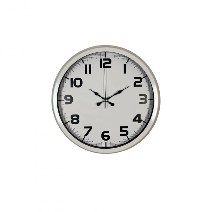 Mey İthalat® Sade Tasarım Beyaz 40 Cm Metal Duvar Saati