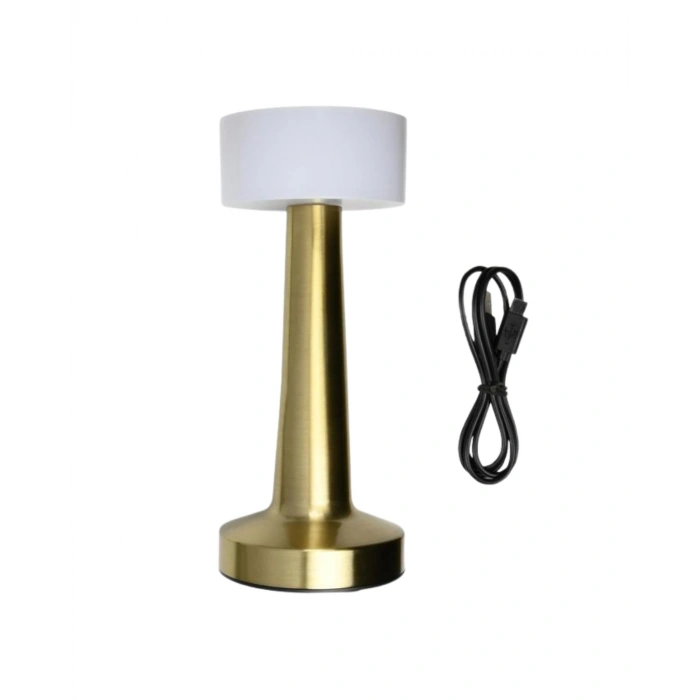 Mey İthalat® Şarjlı Dokunmatik LED Masa Lambası 3 Renk Dimmer Özellikli