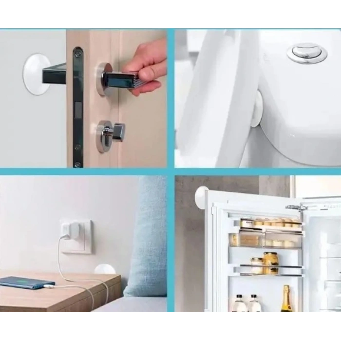 Mey İthalat® Şeffaf  Silikon Mobilya ve Kapı Durdurucu Darbe Pedi 6 lı