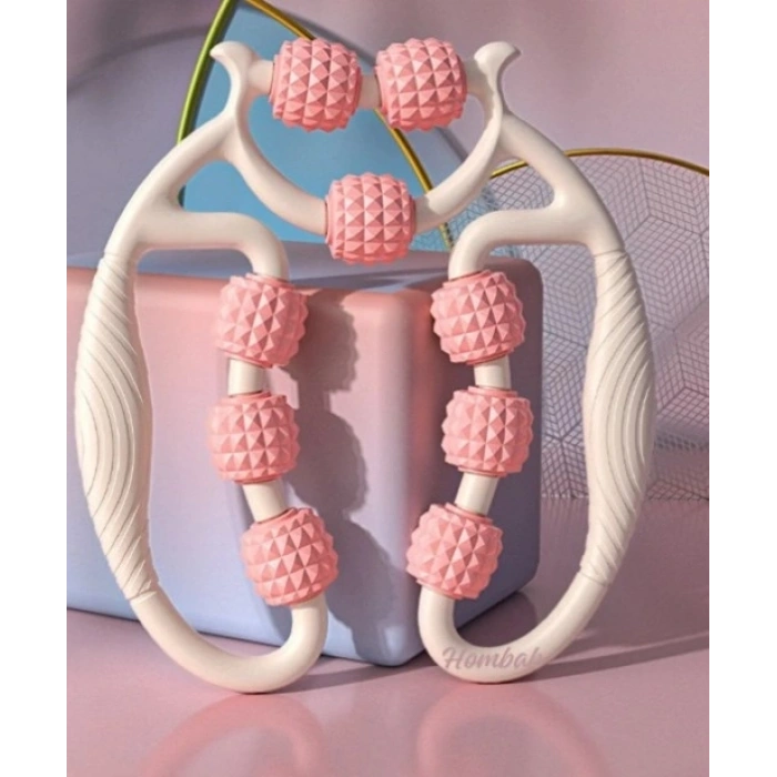 Mey İthalat® Selülit Masaj Aleti 9 Tekerlekli Lenf Drenaj Rulosu