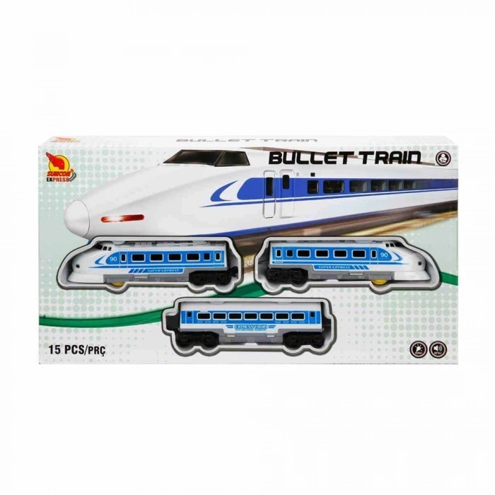 Mey İthalat® Sesli ve Işıklı Tren Seti 15 Parça 1 Adet Fiyatıdır