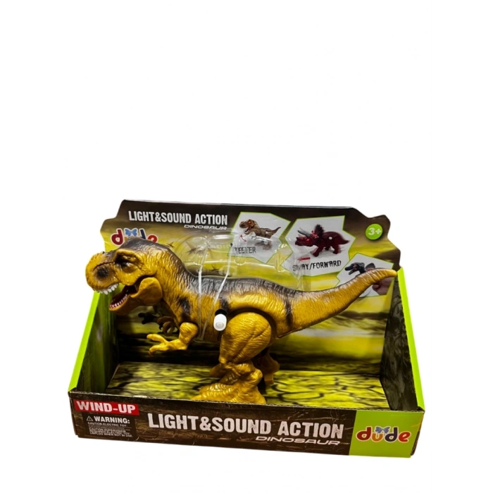 Mey İthalat® SH40652 KURMALI IŞIKLI SESLİ YÜRÜYEN DİNOZOR -ZRV