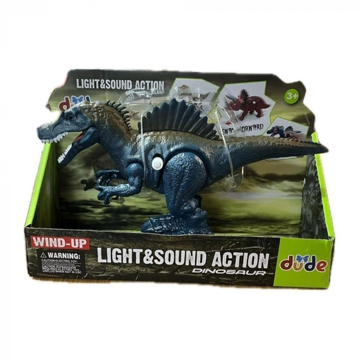 Mey İthalat® SH40652 KURMALI IŞIKLI SESLİ YÜRÜYEN DİNOZOR -ZRV