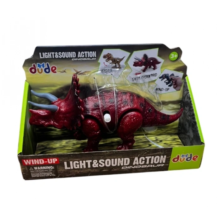 Mey İthalat® SH40652 KURMALI IŞIKLI SESLİ YÜRÜYEN DİNOZOR -ZRV