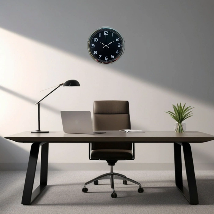 Mey İthalat®  Shadow 40 Cm Metal Duvar Saati