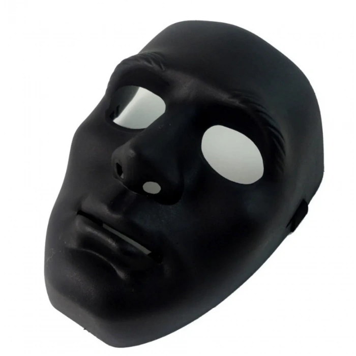 Mey İthalat® Siyah Renk Hip Hop Anonim Jabbawockeez Dans Maskesi 18x19 cm