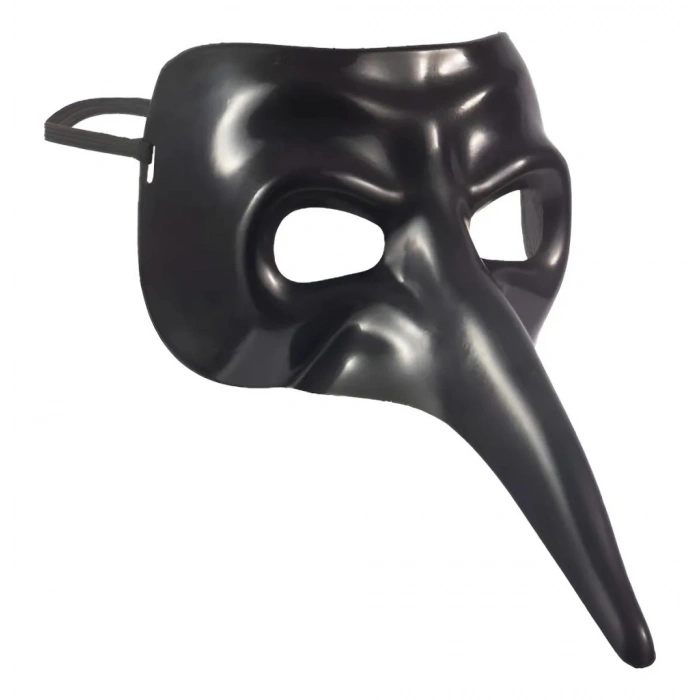 Mey İthalat® Siyah Uzun Burun Veba Doktoru Maskesi